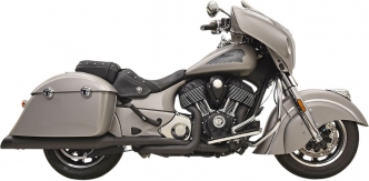 Bassani Exhaust 4 Inch True Duals Exhaust System in Black Finish For 2014-2020 Indian Chieftain, Roadmaster & Springfield Models (8C16BSB)