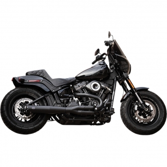 S&S Cycle SuperStreet 2 Into 1 Exhaust System In Black Finish For Harley Davidson 2018-2023 Softail Models (550-0788)