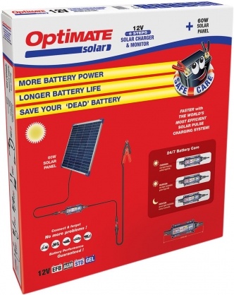 TecMate OptiMate Solar With 60W Solar Panel Battery Charger (TM523-6)