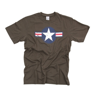 Army Surplus T-shirt Air Force Star & Bars Green Size XL (ARM540545)