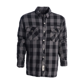 West Coast Choppers Dominator Riding Flannel Shirt Grey/Black (CE Approved) Size Small (ARM196775)