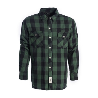 West Coast Choppers Dominator Riding Flannel Shirt Green/Black (CE Approved) Size Medium (ARM896775)