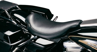 Le Pera Silhouette Smooth Foam Solo Seat 12 Inch Wide in Black For 1991-1996 FLT/Touring (Excluding FLHR Road King) Models (L-857)