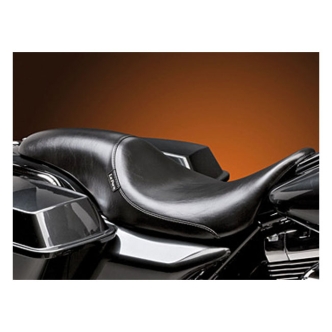 Le Pera Silhouette Foam 2-Up Seat 12 Inch Rider Width in Black For 2008-2023 Touring Models (LK-867)