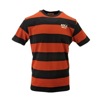 Roeg Cody Striped T-Shirt - Black/Orange - Small (ARM823029)