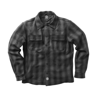 West Coast Choppers Wool Lined Plaidshirt Black/Grey Size Small (ARM988289)