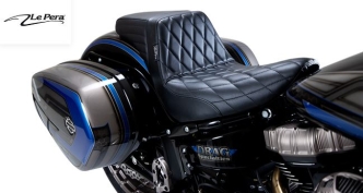 Le Pera KickFlip Diamond Stitched Biker Gel Seat For Harley Davidson 2018-2023 Softail Models (LGYR-590DM)