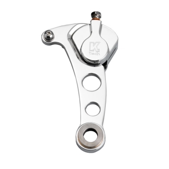 Kustom Tech 2 Piston Caliper And Bracket For Custom Bike With Springer Fork In Polished For Right Side 3/4 Inch Axle (03-100)
