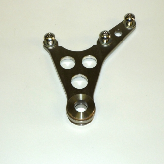  Kustom Tech Stainless Steel Bracket For Custom Springer Fork, For Left And Right Side Mount In Raw (03-311)