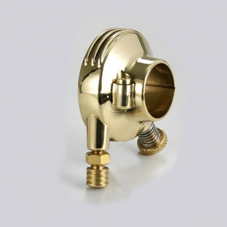 Kustom Tech Deluxe External Throttle Housing For 7/8 Inch Handlebars in Polished Brass Finish (04-015)
