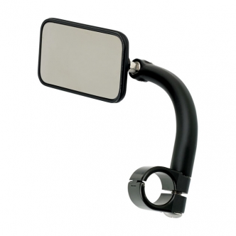 Biltwell Utility Mirror Rectangle Clamp-On 1 Inch Mirror In Black (6502-201-101)
