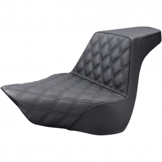 Saddlemen Step-Up Front LS 2-Up Diamond Stitch Seat in Black For 2018-2023 Fat Boy FLFB/FLFBS Models (818-27-172)