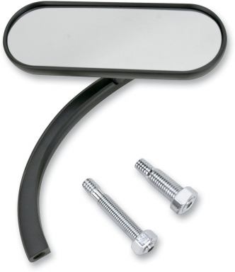 Arlen Ness Mini Oval Right Side Mirror in Black Finish (13-413)