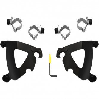 Memphis Shades Trigger-Lock Mounting Kit for Road Warrior Fairing In Black For HD Dyna, Softail And Sportster Models (MEB2030)