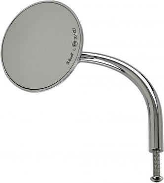 Biltwell Utility Round Mirror With Perch Mount in Chrome Finish (Sold Each) (6503-400-531)