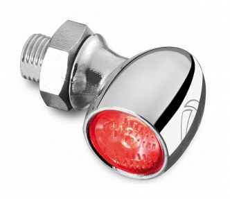 Kellermann Atto RB Turn Signal in Chrome Finish With Red Lenses (Sold Singly) (158.150)