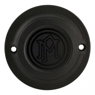 Performance Machine 2 Hole Scallop Ignition Cover in Black Ops Finish For 1970-1999 B.T (Excluding TC), 2004-2017 XL Sportster Models (0177-2030-SMB)