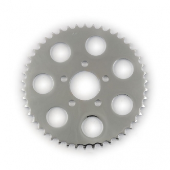 DOSS Rear 46 Tooth Chrome 530 Chain Conversion Flat Sprocket For Harley Davidson 2000-2020 Big Twin & Sportster Models When Converted To Rear Chain (Excl. 2008-2020 Touring & 2002-2017 V-Rod Models) (ARM433109)