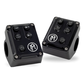Performance Machine Switch Housing Set For Can-Bus In Contrast Cut For Harley Davidson 2011 Softail Models (0062-2076-BM)
