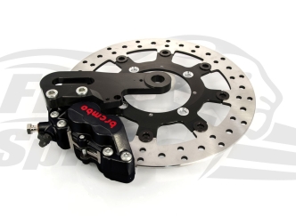 Free Spirits Rear Up Grade 4 Piston Caliper Kit In Black With Rotor 300mm For Triumph Street Twin & Street Cup Models (305304K)
