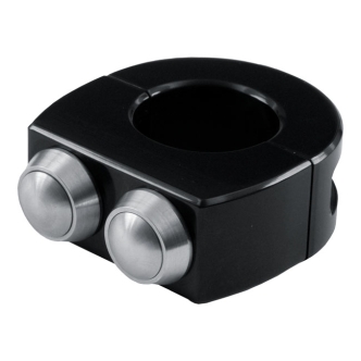 Motogadget 2 Push Button MO Switch With 22mm Housing in Black Finish And Stainless Switch Finish (4002026)