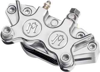 Performance Machine Front/Rear 4 Piston Caliper Kit In Chrome For Harley Davidson 1984-1999 Softail Models (Excl. Springers) & 1984-1999 Sportster Models (Excl. XLH With Wire Wheels) (0052-2400-CH)