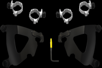 Memphis Shades Trigger-Lock Mounting Kit for Road Warrior Fairing In Black For HD Sportster Models (MEB2059)