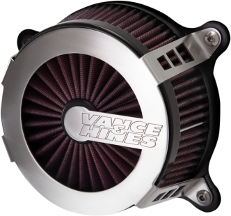 Vance & Hines VO2 Cage Fighter Air Cleaner In Brushed Stainless Steel Finish For 1999-2017 HD Dyna, Softail And Touring Models (70367)