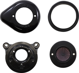 S&S Stinger Air Cleaner Kit In Black Finish For 2008-2017 HD Softail And Touring Models (170-0720A)