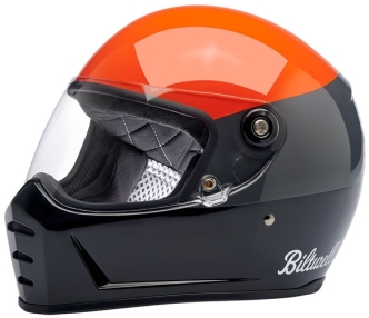 Biltwell Lane Splitter Helmet - Podium Gloss Orange/Grey/Black - Size Medium (1004-550-103)