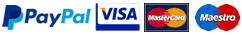 We accept Visa, MasterCard, Maestro and Paypal